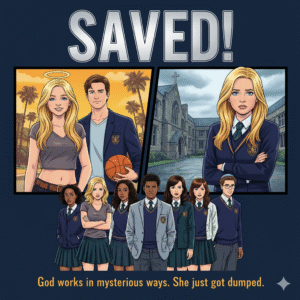 The cast of the satirical black comedy about Christian high school cliques and a protagonist's journey after being ostracized.