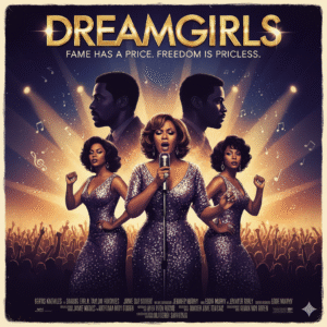 Beyoncé, Jennifer Hudson, and Anika Noni Rose as The Dreams on the glamorous official movie poster for Dreamgirls.