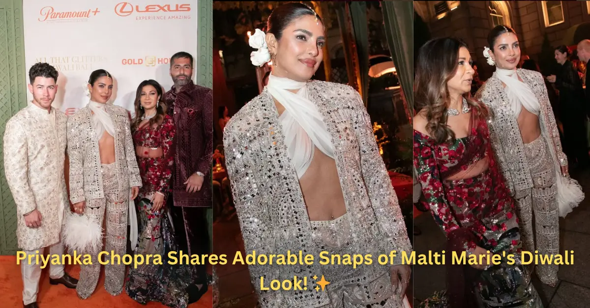 Priyanka Chopra Shares Adorable Snaps of Malti Marie's Diwali Look! ✨ Global icon Priyanka Chopra Jonas has shared a dose of pure festive joy with her millions of followers, posting adorable pictures of her daughter, Malti Marie Chopra Jonas, dressed in vibrant traditional Indian attire for their Diwali celebrations in the U.S. The heartwarming photos instantly lit up social media, capturing a beautiful moment of cultural celebration. A Little Festive Fashionista 🎀 In the pictures shared by the proud mom, little Malti Marie looked absolutely precious, decked out in brightly coloured traditional Indian clothes. The vibrant hues and festive outfit perfectly captured the spirit of Diwali, the festival of lights. The photos showcased a warm family moment, radiating happiness and the joy of celebrating cultural traditions, even miles away from India. Celebrating Diwali Across the Miles 🌍 Priyanka, who resides in the U.S. with her husband Nick Jonas and their daughter, has always been vocal about staying connected to her Indian roots. Sharing these festive moments offers fans a glimpse into how the family blends cultures and keeps traditions alive. Malti Marie's festive look is a sweet reminder of the importance of passing down cultural heritage, no matter where you are in the world. Fans Overjoyed by the Cuteness Overload 🥰 The post was met with an immediate outpouring of love and adoration from fans and followers worldwide. Comments sections were flooded with heart emojis and messages praising Malti Marie's adorable look and complimenting the family on embracing the festive spirit. Priyanka's gesture of sharing this personal, joyful moment has undoubtedly spread Diwali cheer far and wide. It's a sweet peek into their family life that has left everyone smiling.